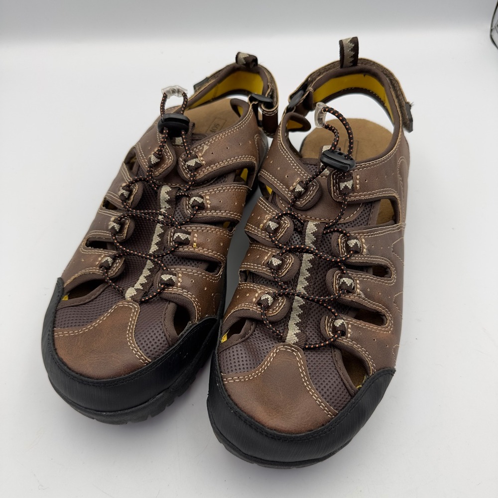 Soft Stags Deer Stags Mens Hiking Sandals Brown 9EEE Extra Wide 42E-04 Fisherman